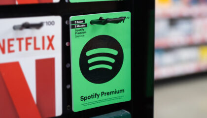 Logo di Spotify con grafico di crescita