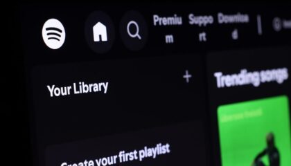 Logo di Spotify con grafica di abbonati