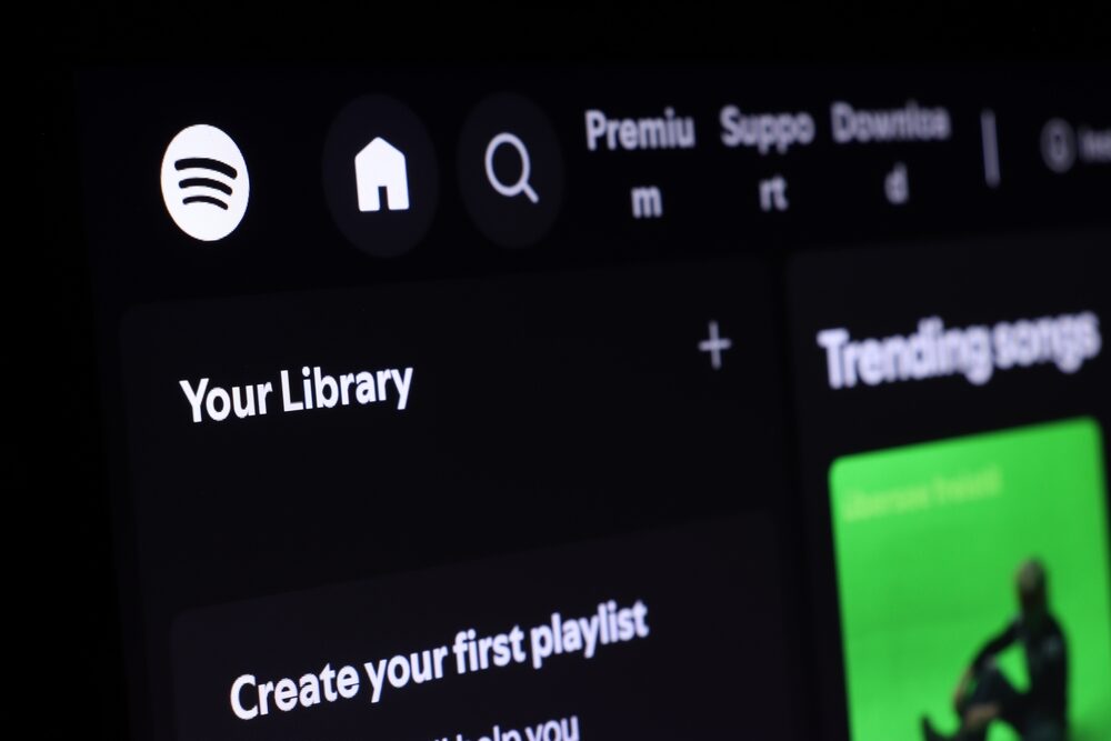Logo di Spotify con grafica di abbonati