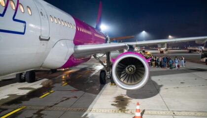 Aerei Wizz Air in volo